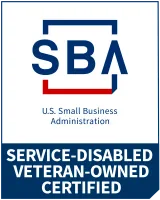 SBA-certified Service-Disabled Veteran-Owned Small Business icon